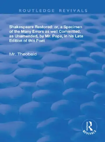 Cover of Shakespeare Restored