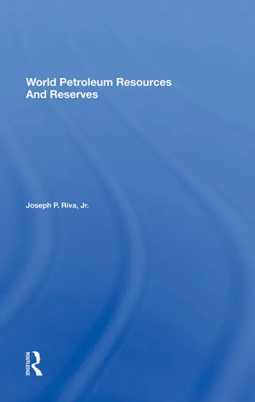 Cover of World Petroleum Resources and Reserves