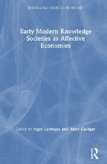 Cover of Early Modern Knowledge Societies as Affective Economies