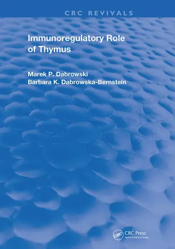 Cover of Immunoregulatory Role of Thymus
