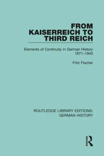 Cover of From Kaiserreich to Third Reich