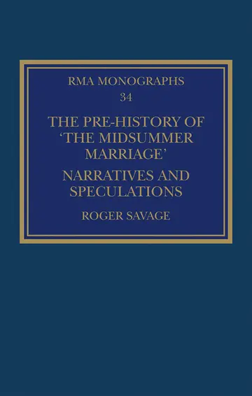 Cover of The Pre-history of ‘The Midsummer Marriage’