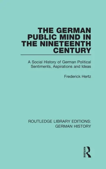 Cover of The German Public Mind in the Nineteenth Century