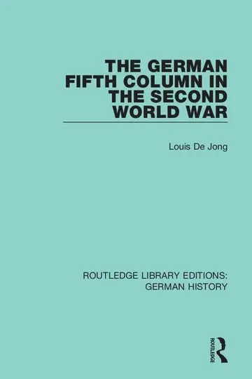 Cover of The German Fifth Column in the Second World War