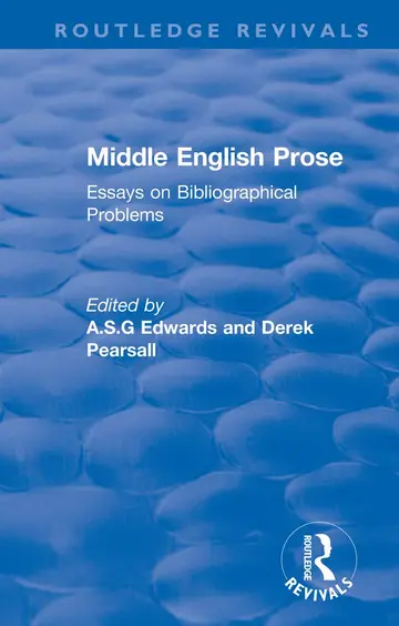 Cover of Middle English Prose