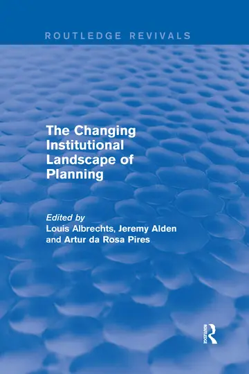 Cover of The Changing Institutional Landscape of Planning
