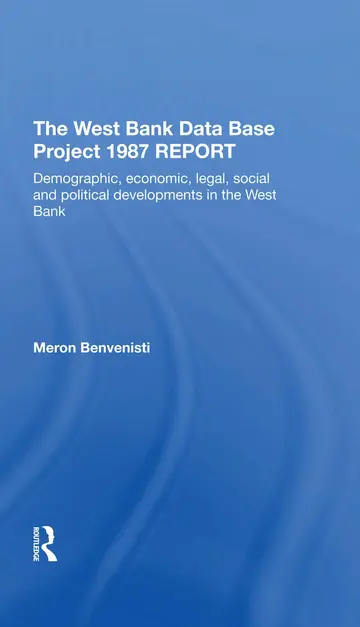Cover of The West Bank Data Base 1987 Report