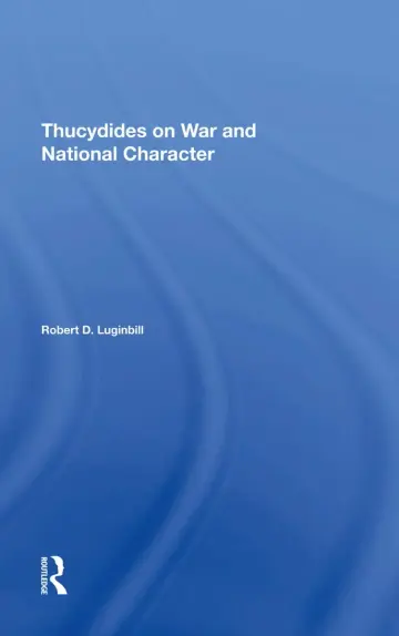 Cover of Thucydides on War and National Character