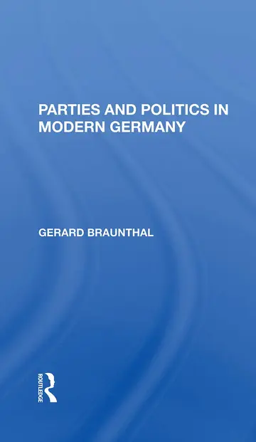 Cover of Parties and Politics in Modern Germany