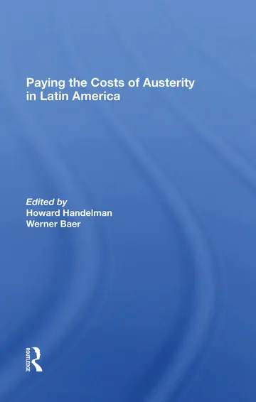 Cover of Paying the Costs of Austerity in Latin America