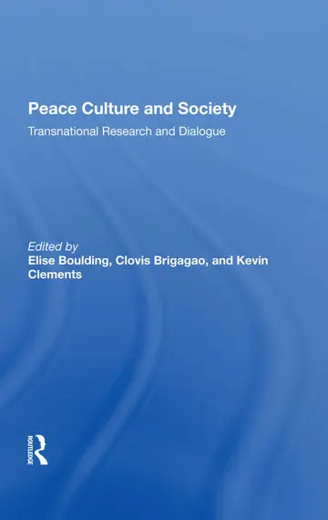 Cover of Peace Culture and Society