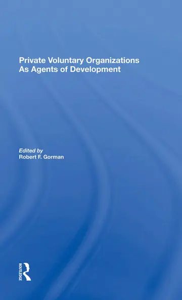 Cover of Private Voluntary Organizations as Agents of Development