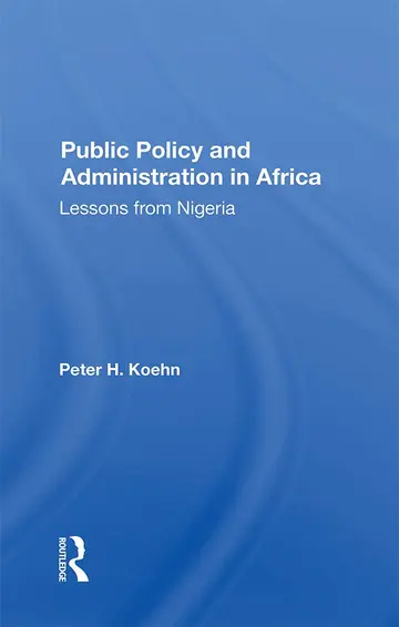 Cover of Public Policy and Administration in Africa