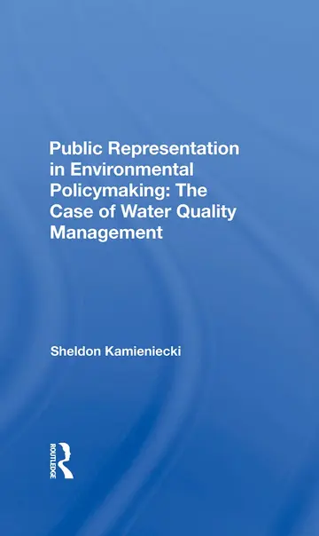 Cover of Public Representation in Environmental Policymaking