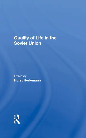 Cover of Quality of Life in the Soviet Union