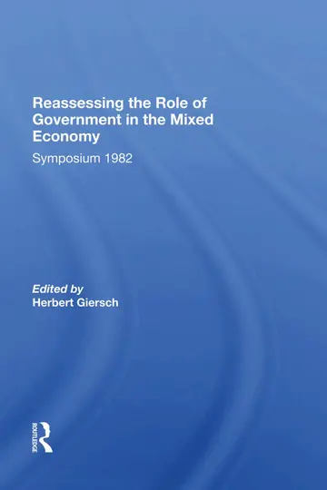 Cover of Reassessing/ Avail.hc.only! the Mixed Economy