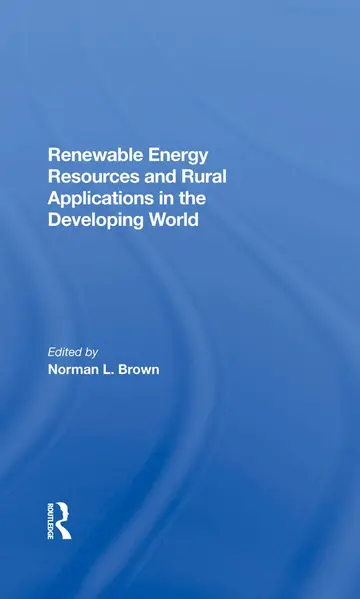 Cover of Renewable Energy Resources and Rural Applications in the Developing World