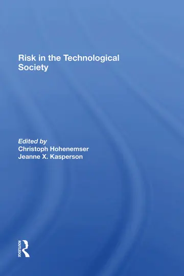 Cover of Risk in the Technological Society