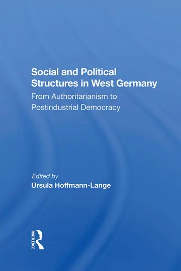 Cover of Social and Political Structures in West Germany
