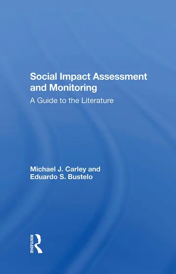 Cover of Social Impact Assessment and Monitoring