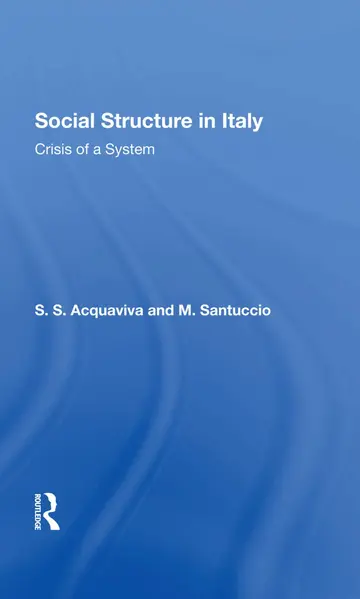 Cover of Social Structure in Italy