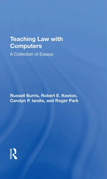 Cover of Teaching Law with Computers