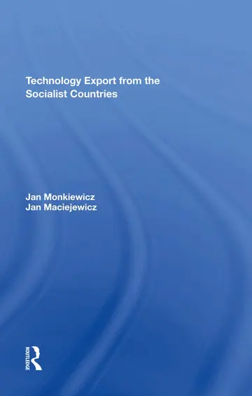 Cover of Technology Export from the Socialist Countries