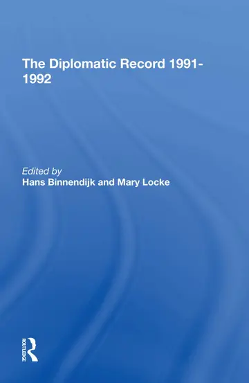 Cover of The Diplomatic Record 1991-1992