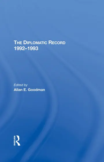 Cover of The Diplomatic Record 1992-1993