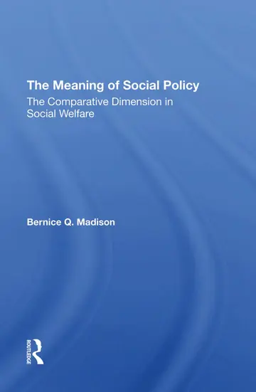 Cover of The Meaning of Social Policy