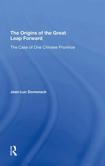 Cover of The Origins of the Great Leap Forward