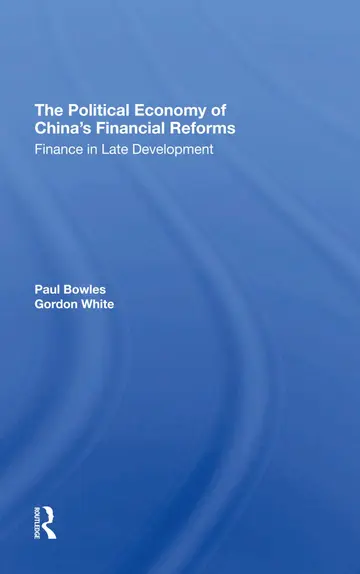 Cover of The Political Economy of China's Financial Reforms