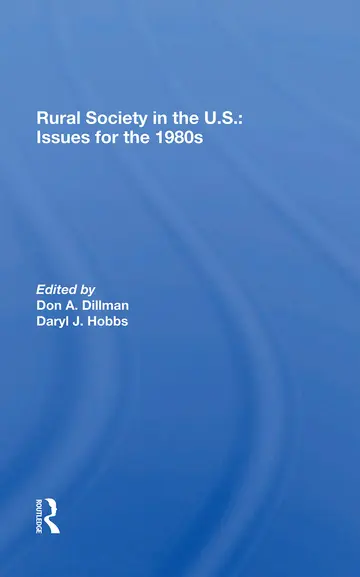 Cover of Rural Society in the U.s