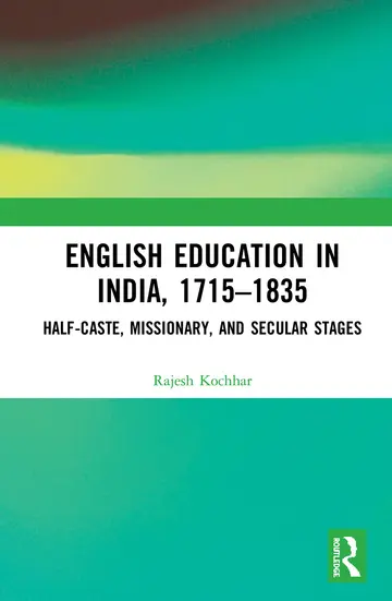 Cover of English Education in India, 1715-1835