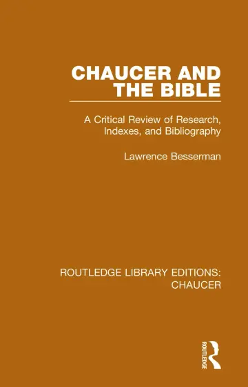 Cover of Chaucer and the Bible