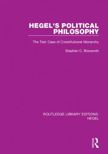 Cover of Hegel's Political Philosophy