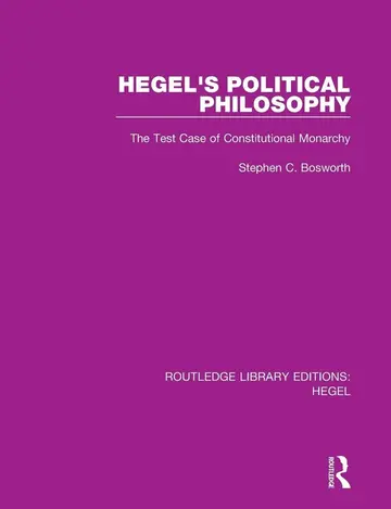 Cover of Hegel's Political Philosophy