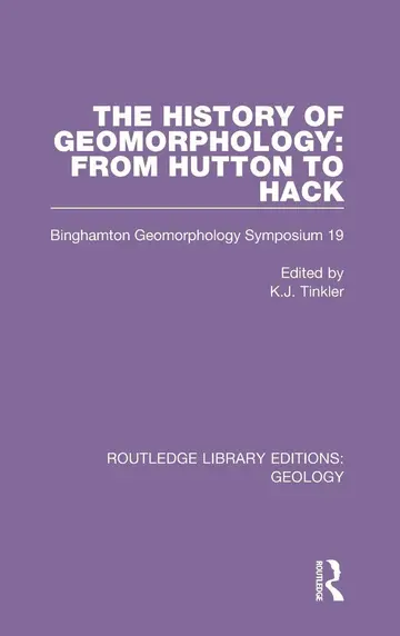 Cover of The History of Geomorphology