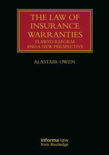 Cover of The Law of Insurance Warranties