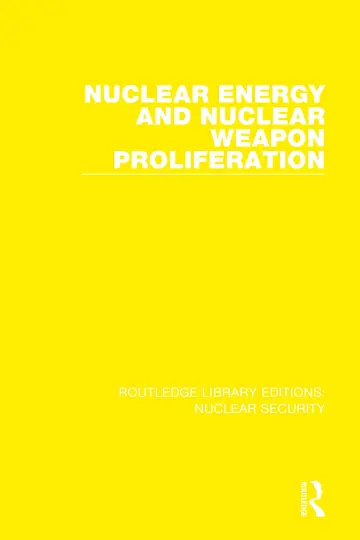 Cover of Nuclear Energy and Nuclear Weapon Proliferation
