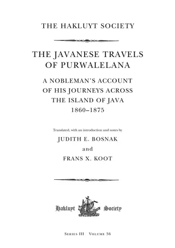Cover of The Javanese Travels of Purwalelana