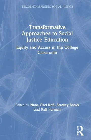 Cover of Transformative Approaches to Social Justice Education