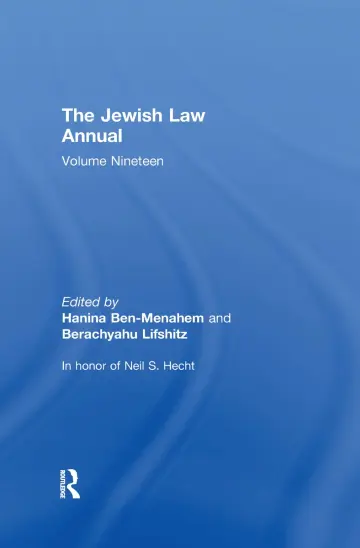 Cover of The Jewish Law Annual Volume 19