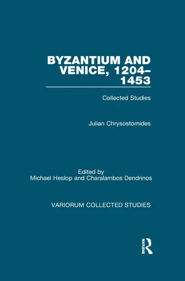 Cover of Byzantium and Venice, 1204–1453