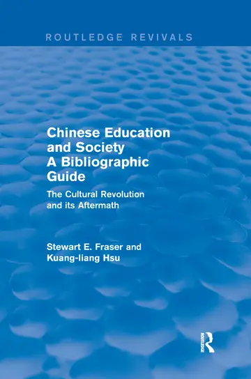 Cover of Chinese Education and Society A Bibliographic Guide