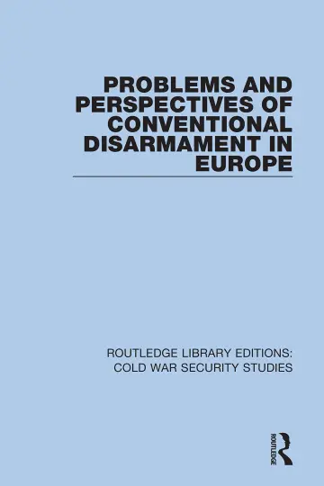 Cover of Problems and Perspectives of Conventional Disarmament in Europe