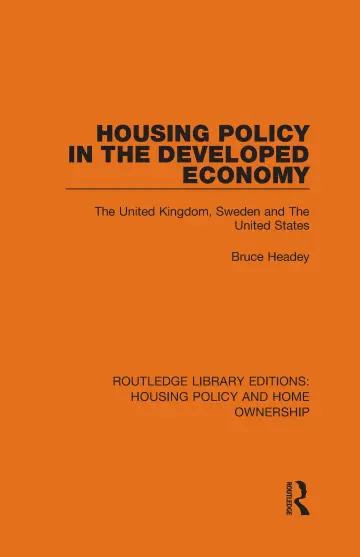 Cover of Housing Policy in the Developed Economy