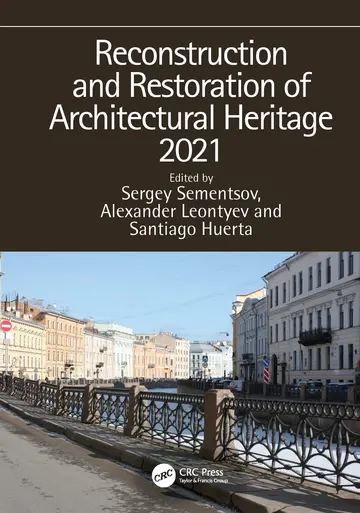 Cover of Reconstruction and Restoration of Architectural Heritage 2021