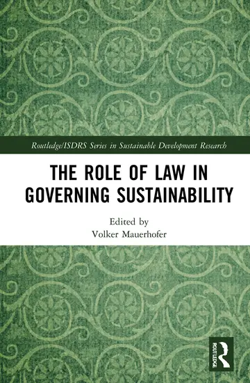 Cover of The Role of Law in Governing Sustainability