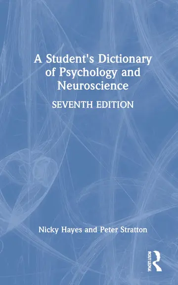Cover of A Student's Dictionary of Psychology and Neuroscience
